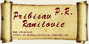 Pribisav Ranilović vizit kartica
